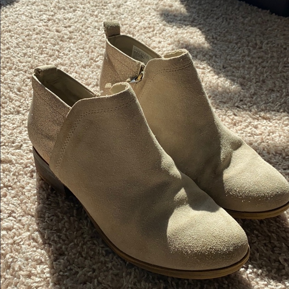Toms Glitter Booties Size 7